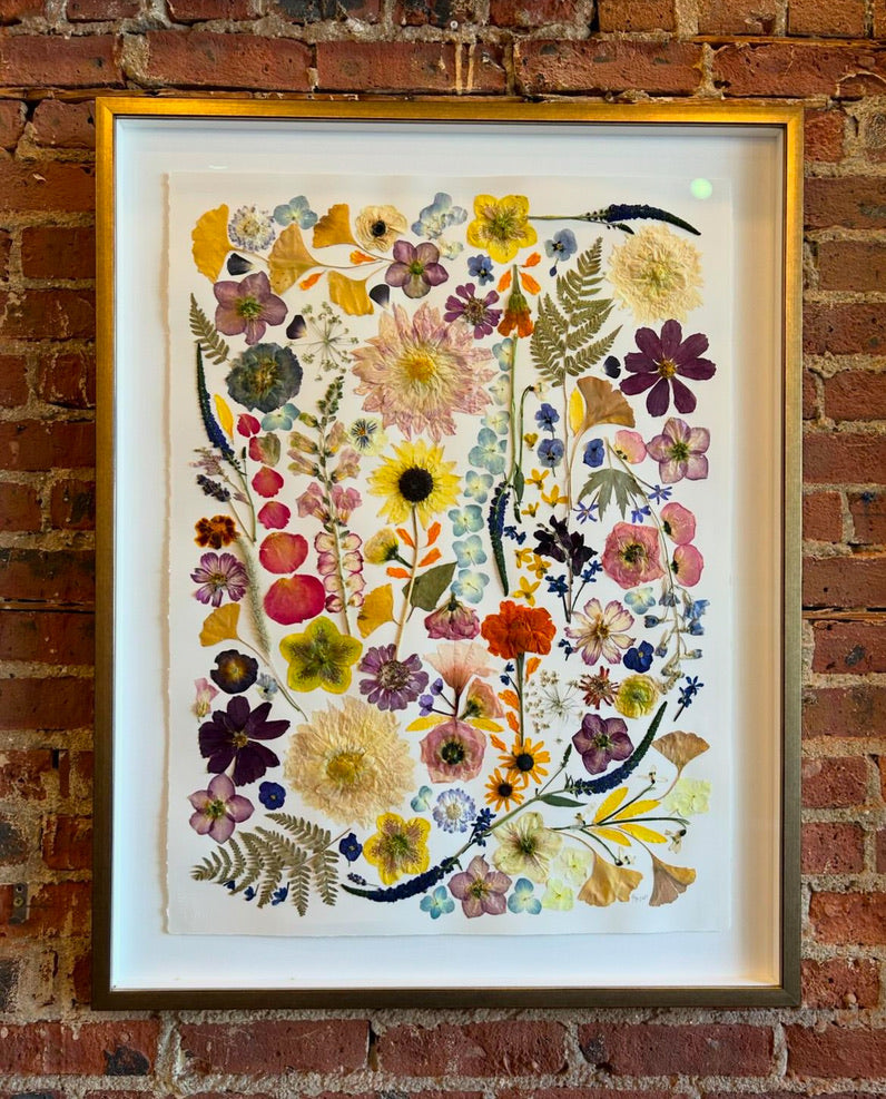 Swirling Twirling Pieces Grow - Original Framed Botanical