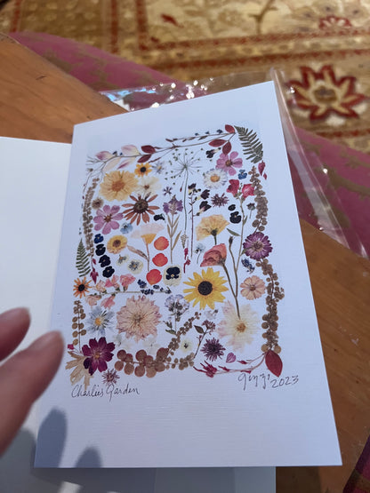 Charlie’s Garden Single 5” x 9” Note Card 
